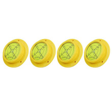 4X Round Bubble Level, 90X17mm High Precision Circular Spirit Level with 3 Mounting Holes, Measuring Instrument Tool