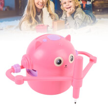 Interactive Pink Drawing Robot for Kids, 124.5x110mm, 2400mAh Battery