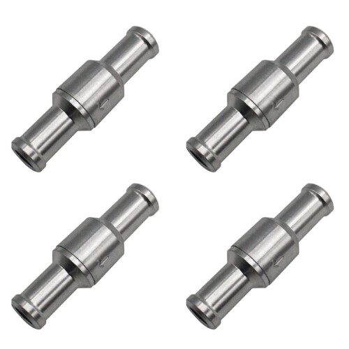 4 Stk 10 mm Backventil Broms ServoföRstäRkare Ingen Retur Inline EnväGsventil Backventil Vakuumslang Aluminiumventil