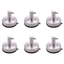 6X Waterproof Strong Vacuum Suction Cup Hanger Stainless Steel Wall Hook Bathroom Silver