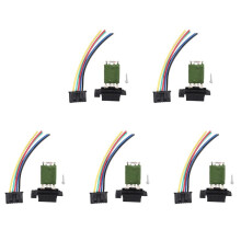 5X Heater Motor Blower Fan Resistor with Wiring Repair Plug Harness for Corsa 13248240 77364061