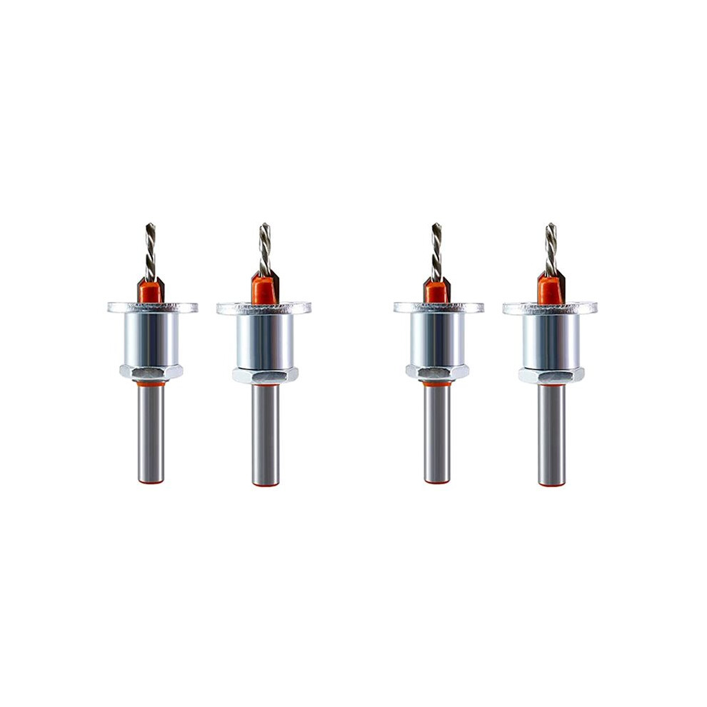 4 Pack 8Mm Metal Countersink With Depth Stop, Metal Drilling Wood Drill Bits For Woodworking, Plastic, Drilling 6032966091208