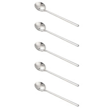 5 Pcs Coffee Scoop 304 Stainless Steel Coffee Spoon with Long Handle Dessert Tea Spoon Set Kitchen Accessories Silver S