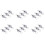 18 Pcs Stainless Silver Retractable Key Chain  Keyring Heavy Duty Steel 2