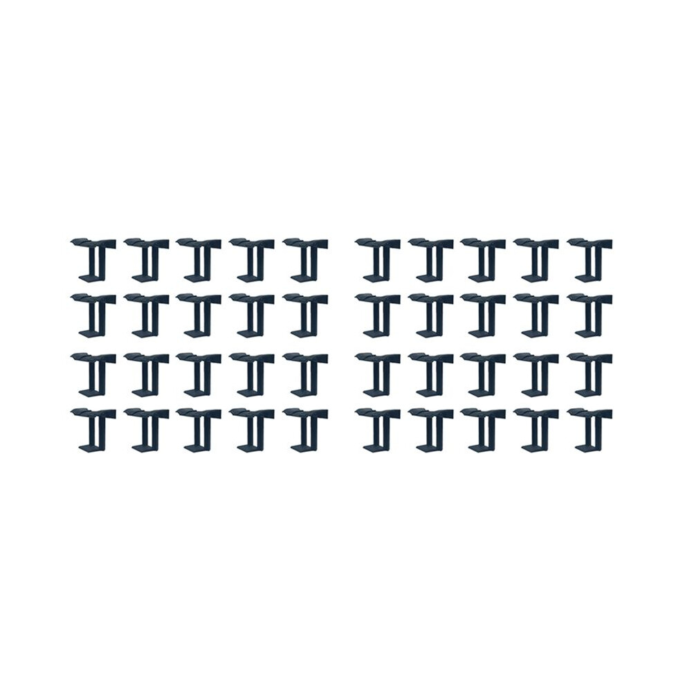40Pcs Photovoltaic Panel Drainage Buckle Surface Plate Solar Panel Water Drain Clip For Solar Panel Draining Black 40Mm 4713300004758