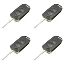 4X 2 Button Flip Remote Key Case HU64 Blade FOB for A C E S W168 W202 Car