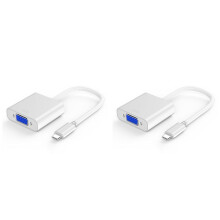 2X Usb C to Vga Adapter,Type C to Vga Adapter Compatible for Pro 2016/2017/2018, Air/ Pro 2018