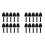 10 Pairs Practical Plastic Adjustable Length Men Shoe Tree Stretcher Boot Holder Organizers (Black) 1