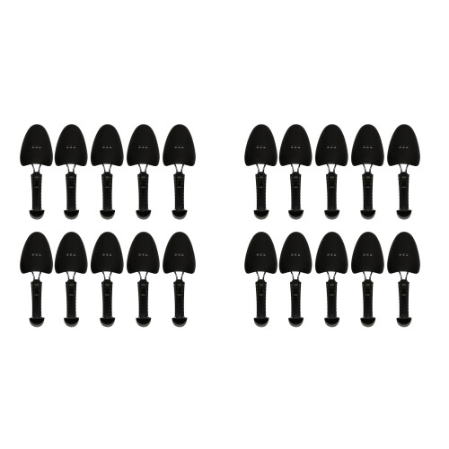 10 Pairs Practical Plastic Adjustable Length Men Shoe Tree Stretcher Boot Holder Organizers (Black)