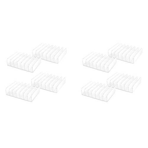 8 Pcs Clear Acrylic CD Holder with Tackable CD DVD Display Rack CD Storage Rack Organizer Stand CD Tray Holds 1