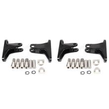 2X Supporto Poggiapiedi Passeggero Posteriore Nero per Electra Street Road Glide 93-