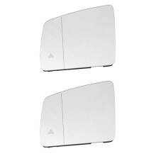 2X Left Side Mirror Rearview Mirror Glass Heated Blind Spot Assist for - G GL ML GLE Class W164 2009-2019