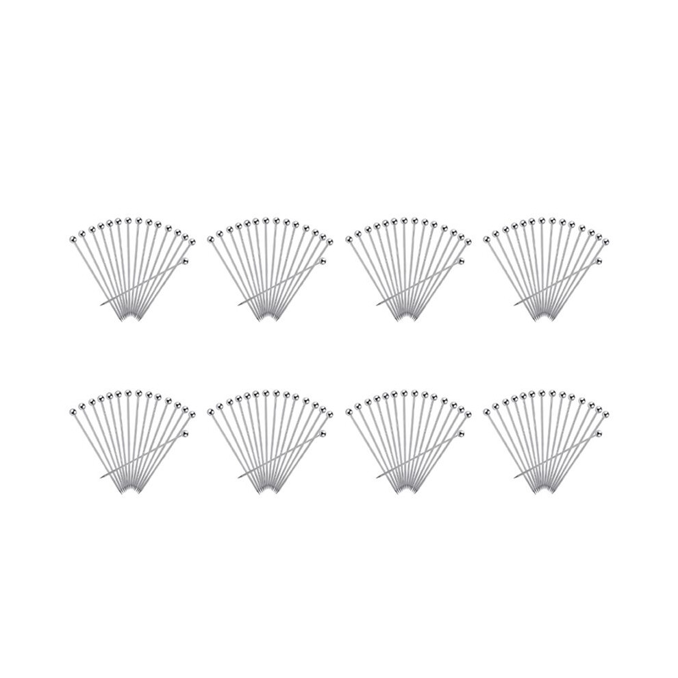 Semoic 120Pcs Cocktail Picks, 4 Inch Reusable Stainless Steel Martini Picks Cocktail Toothpicks For Olives Appetizers Sandwich