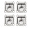 4PCS Marine Recessed Pull Handle Stainless Steel 304 44x38mm Pull Handle Locking Pull Ring for Marine Boatn Yacht 1