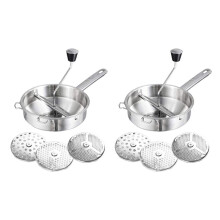 2X Rotary Essen Mühle Kartoffel Ricer mit 6 Austauschbaren Scheiben, Perfekt für die Herstellung Von Püree oder Gemüsesuppen, Babynahrung