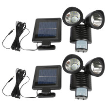 2X 22 LED Dual Security Detector Solar Spot Light Motion Sensor Outdoor Floodlight