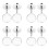 8Pcs New Sets Toilet  Screws Top Fix Hinge Pack Repair Tool Replacement 1