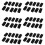 Plastic Rectangle Tube Inserts End Blanking Cap 25X50mm 60 Pcs Black 2