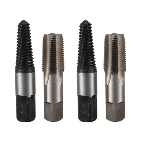 4Pcs 1/2 Inch Screw Extractor Water Pipe Broken Pipe Extractor Water Pipe Thread Repair Tap Set 1