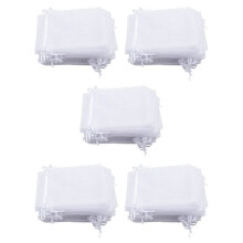 Sacos de Presente de Organza de 250 Peças de 4 Por 6 Polegadas Bolsas de Joias com CordãO Sacos de Lembrancinhas de Casamento (Branco)