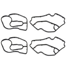 4Pcs Black Rubber Oil Filter Housing Gasket Fit for   ML320 ML350 R320  Sprinter 6421840080 6421801410