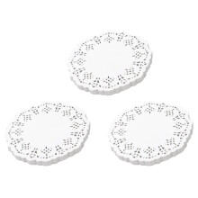 Spitze Deckchen Papier 300 StüCk, 4,5 Zoll Dekorative Runde Tisch Sets, Liner für Kuchen, Desserts Baked Treat Geschirr Display