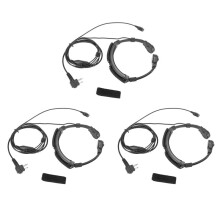 3X Kehle Mikrofon  Kopfhörer Verdeckte Akustische Tube Hörer Headset  Zwei Wege Radio