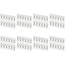 400 Stuks Draaibare Sluitingen Lanyard Karabijnhaak, Metalen Draaibare Lanyard Karabijnhaak Karabijnsluiting Zilver