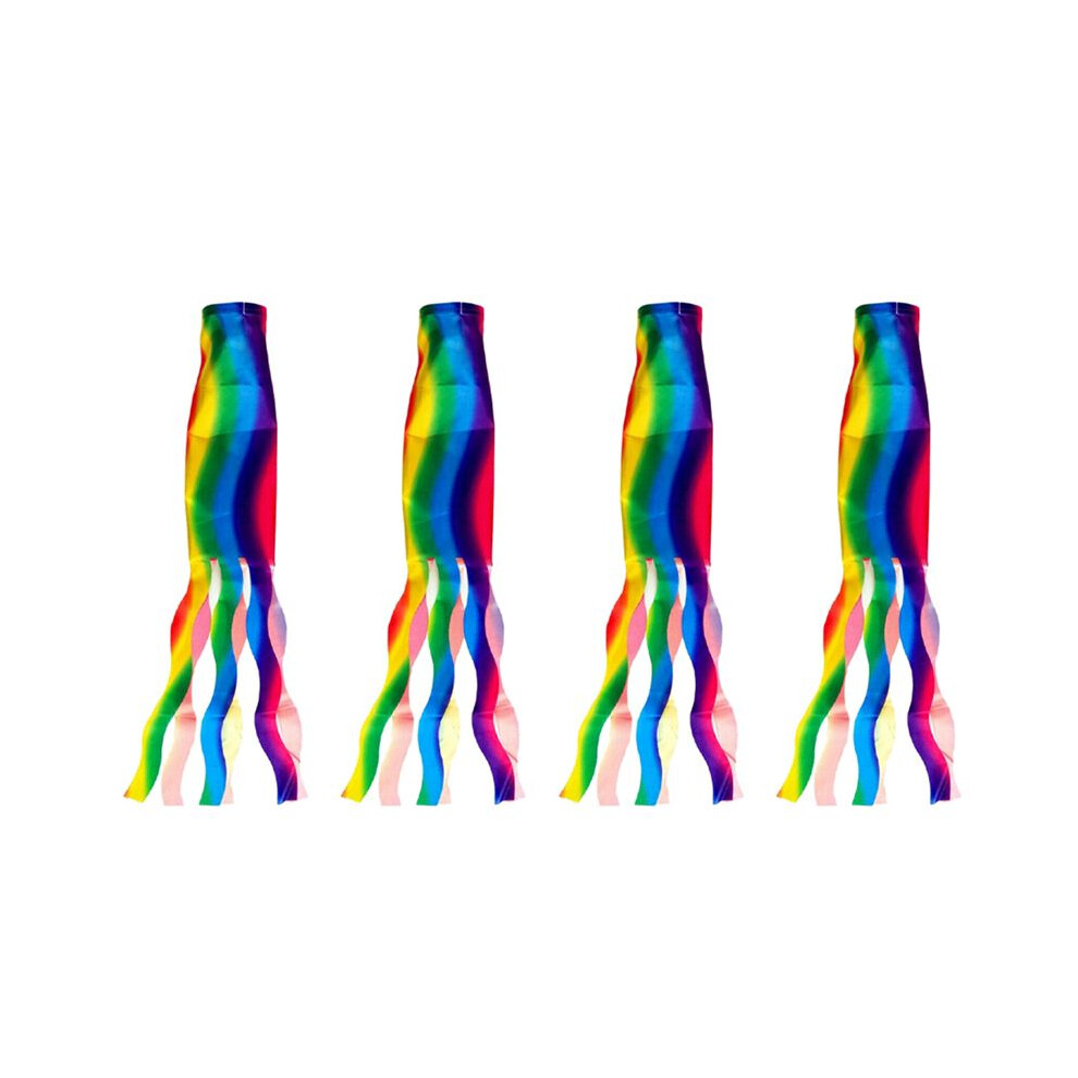 Semoic 4X Rainbow Windsock Wind Streamer Flag Garden Camping Decoration Flag 70Cm