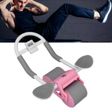 Pink Abdominal Roller Wheel with Timer & Elbow Support – Core Strength Fitness Equipment