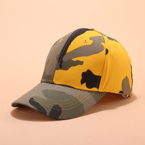 (Yellow) Tarnmuster Baseballkappe Unisex Verstellbar