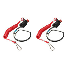 Boat Motor Emergency Kill Stop for / Outboard Stop Kill with Safety Tether Lanyard