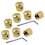 8Pcs Metal Volume Tone Dome Tone Guitar Speed Control Knobs with Screws 1