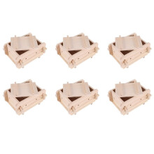 6X Tofu Mold Tool, Verwijderbare Houten Pers Doos, Thuis Keuken Tofu Maker Press Mold Kit voor DIY Tofu Mold Koken Handgemaakte