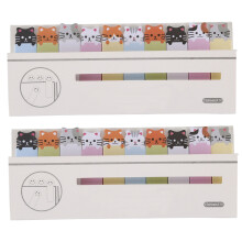 2X Memo Sticker Cartoon Animal Sticker Memo Bookmark Tab Flags Index Sticky Notes
