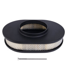 Universal Car 12" Air Filter Oval Air Cleaner Fully Finned Air Filter for Classic Hot Rod Car Modified Parts