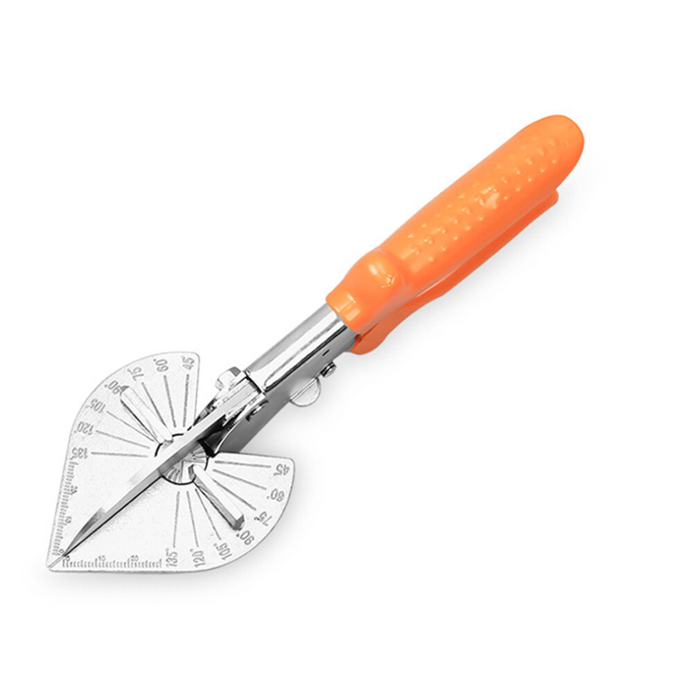 (Orange) Multi Angle Mitre Siding Wire Duct Cutter Scissor For Pvc Plastic Pipe Hose Eary Shears 6434023422312