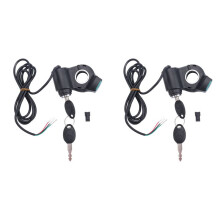 2X Elektroroller Zündschloss Schlüssel Zylinder Starterschalter Schloss Elektroroller Ersatzzubehör für M4