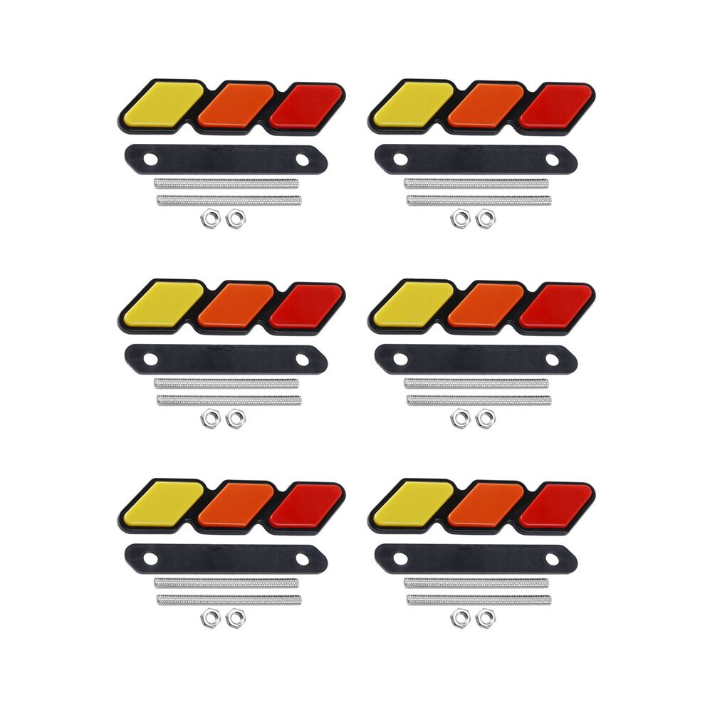 6X Tri-Color Front Grille Badge Emblem For Tacoma 4Runner Highlander Rav4 4713160635178