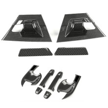 Car Front Rear Door Handle Bowl Cover Protective Trim Carbon Fiber Stickers for CHR C-HR 2016-2020 Accessories