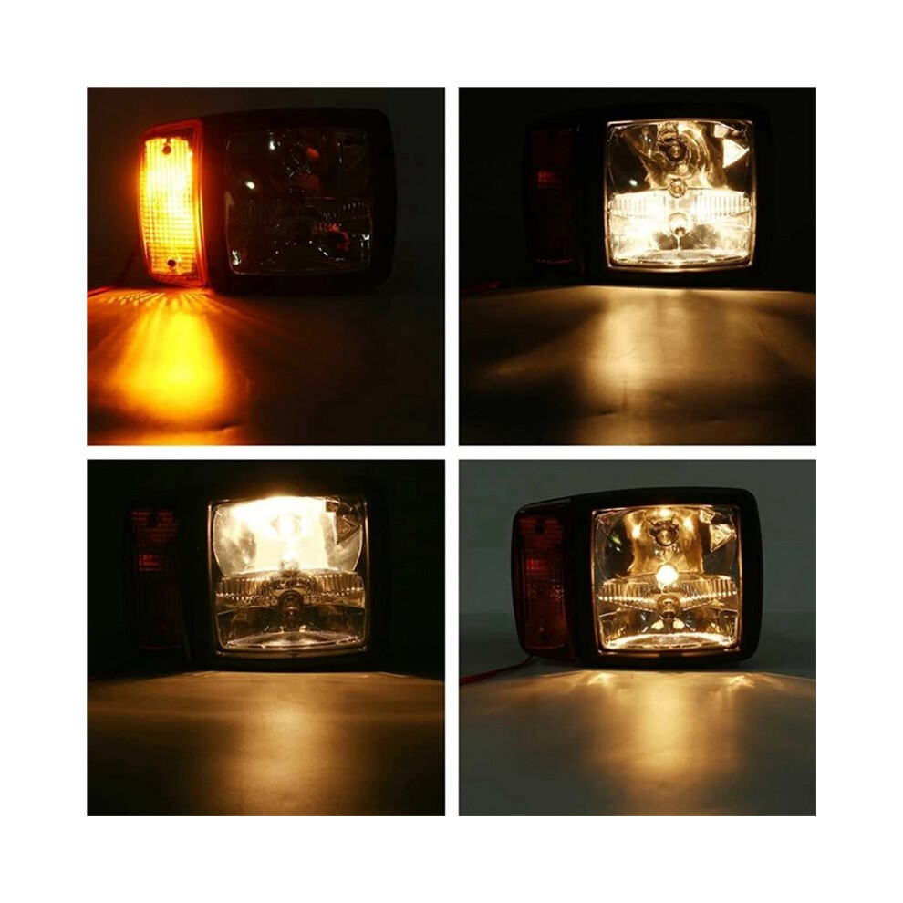 Tractor Trailer Headlights 12V Turn Signal Indicator Lamp Worklight For Excavator Jcb Telehandler Loader Forklift 6033467142017