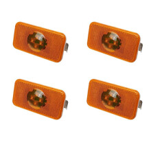 4 Pcs 24V Car Truck LED Side  Light Amber Indicator Lamp 4 LED for  Trucks FM/FH