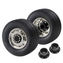 Metal Wheel Drive/Bearing Hub Rim Double Wheels Set for 1/14 RC Trailer Tractor Truck 2 Front