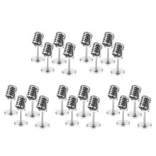 20Pcs Retro Microphone Props Model Vintage Microphone Antique Microphone Toy Microphone Stage Table Decor,Silver