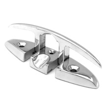 4PCS 5Inch Stainless Steel Cleat Marine Foldable Boat Cleats Folding Deck Mooring Cleat Flush Mount Cleat Boat Yachts