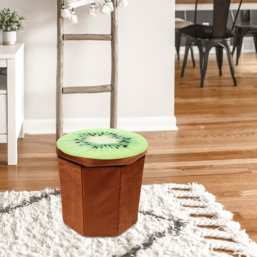 Creative Fruit Opvouwbare Opbergorganizer Poef Small Kiwi 2