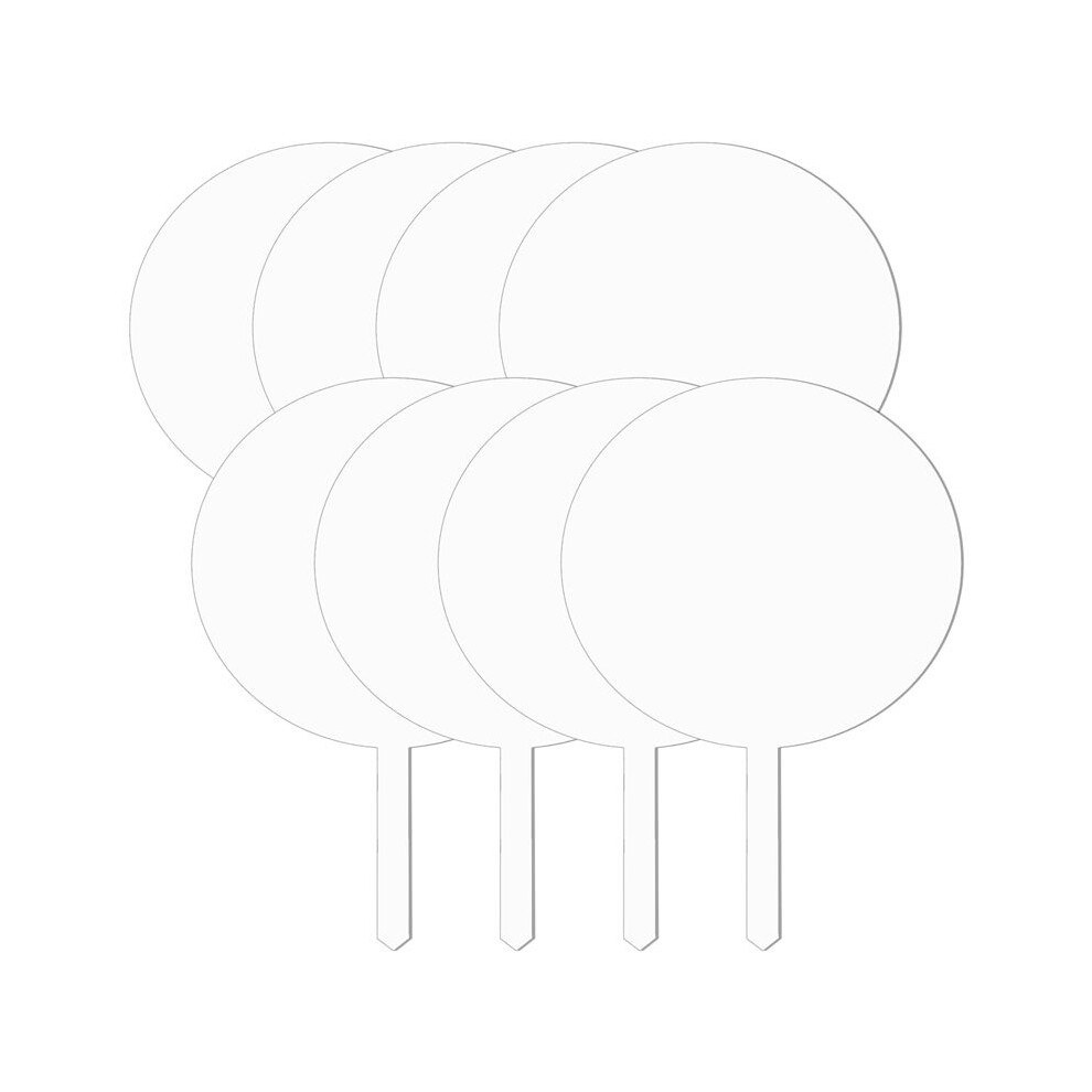 Acrylic Cake Topper Round Cupcake Topper Blank Cake Topper Stick,Diy Acrylic Cake Topper Blank Circle Cake Decoratingkit Tauoh