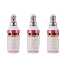 3X Luz de 3 Colores Integrada SMD LED Lampara de Maiz E14 AC85V - 265V Luz Calido Alta Ahorro de Energia Pequena Luz LED Bombilla 12W