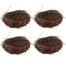 4X Handgemaakt Vine Twig Bird Nest Home Nature  Holiday voor Fototuindecoratie