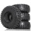 4 Peças 1.9 Polegadas Pneu de Escalada Universal 106mm Pneu de Terreno Rochoso com Forro Interno para 1/10 Rc Crawler 1